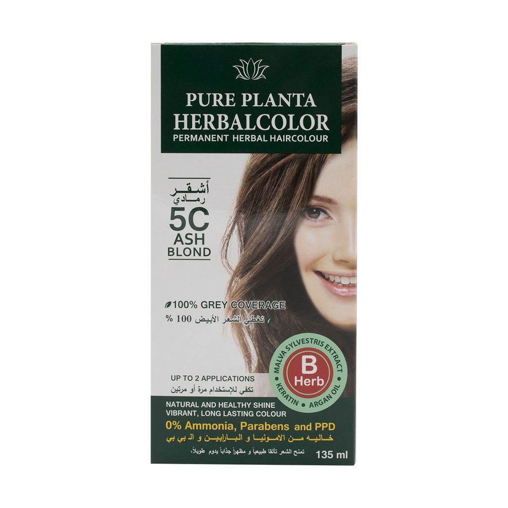 Herbal Hair Color Gel 5C Light Ash Chestnut