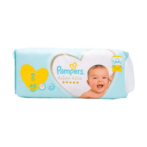 Pampers Premium Care Diapers, Size 2 (Mini, 3-8Kg) 46Pc