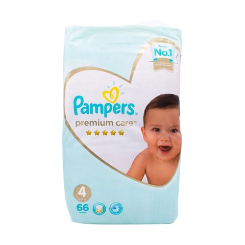 Pampers Premium Care Diapers, Size 4 (9-14Kg) 66Pc
