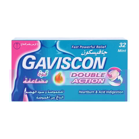 Gaviscon Double Action Chewable Tablets 32 Pack