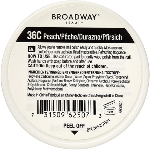 Lot Of 3 Broadway Nail Polish Remover 32 Pads - 36C Peach