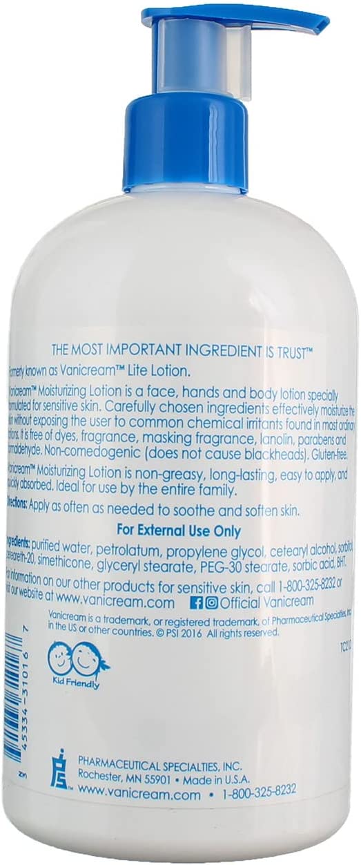 VANICREAM Moisturizing Lotion for Sensitive Skin 453 gm