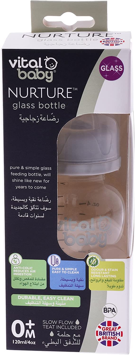 Vital Baby Glass Feeding Bottle 120Ml