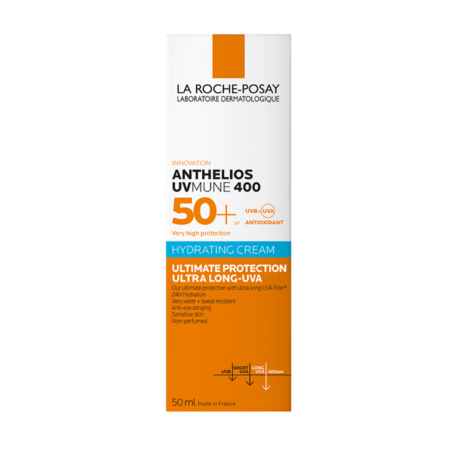 لا روش بوزيه أنثيليوس يوفيميون400 SPF50+ واقي شمس مرطب ٥٠ مل