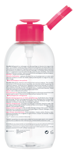 BIODERMA Sensibio H2O Sensitive 850 ml