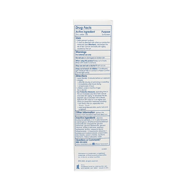 Vanicream Sunscreen Broad Spectrum SPF 50+ 88 ml