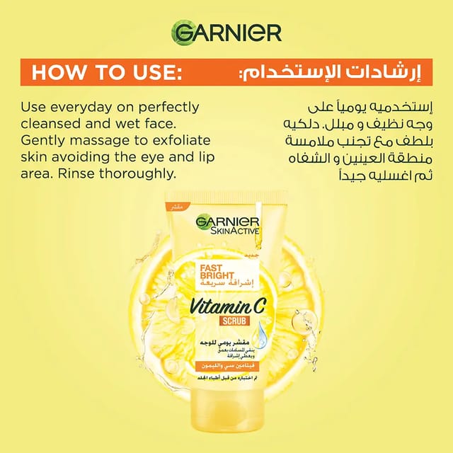 GARNIER Fast Bright Vitamin C Scrub 150 ml