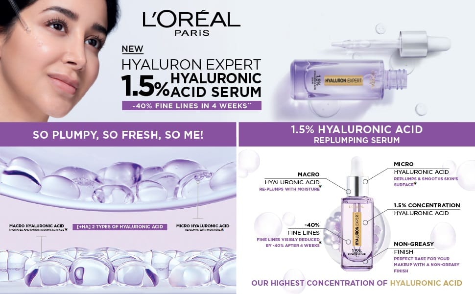 Loreal Paris Hyaluron Expert Replumping Serum with Hyaluronic Acid - 50ml