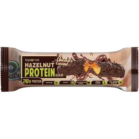 Laperva Hazelnut Protein Bar, Chocolate Caramel, 1 Bar