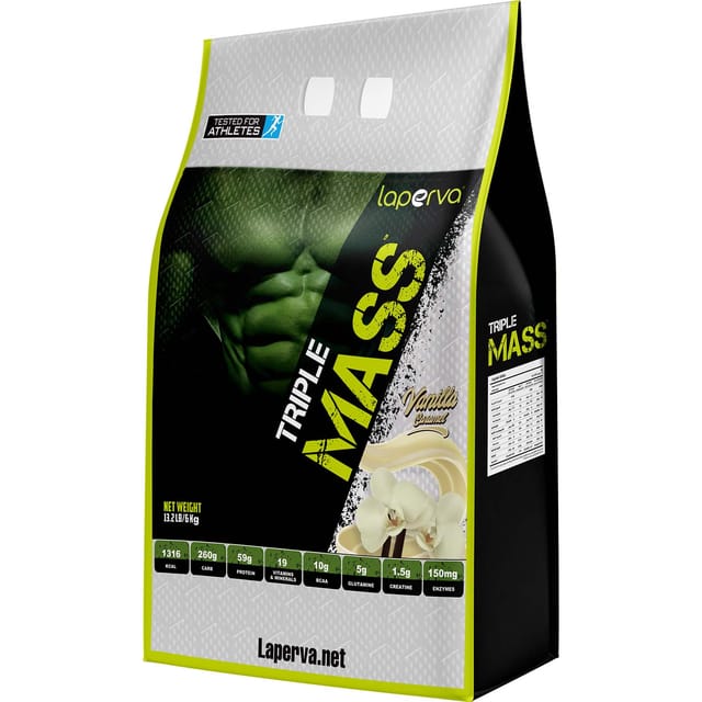 Laperva Triple Mass Gainer, Vanilla Caramel, 13 LB