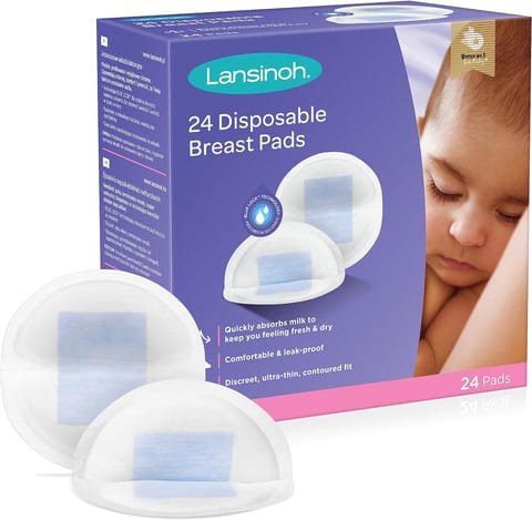 LANSINOH DISPOSABLE NURSING PADS (PACK OF 24)