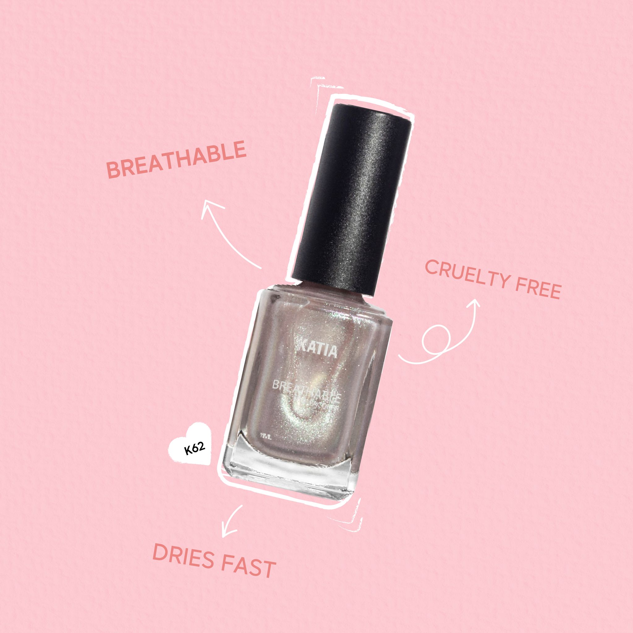 Katia Nail Polish Breath Your Nails# K62