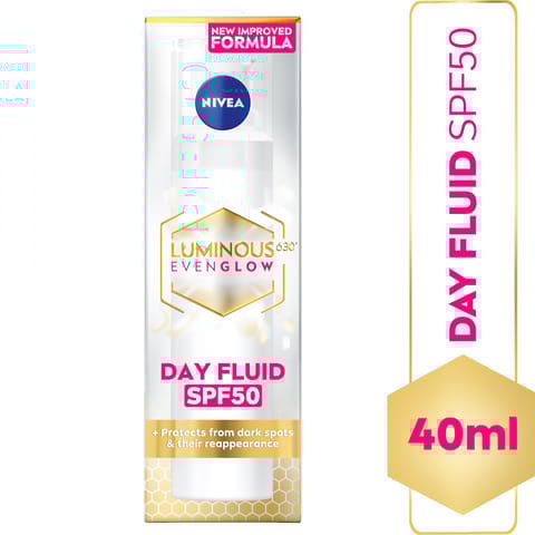 LUMINOUS630 EVEN GLOW Face Day Fluid SPF 50, Spot Darkening Protection, 40ml