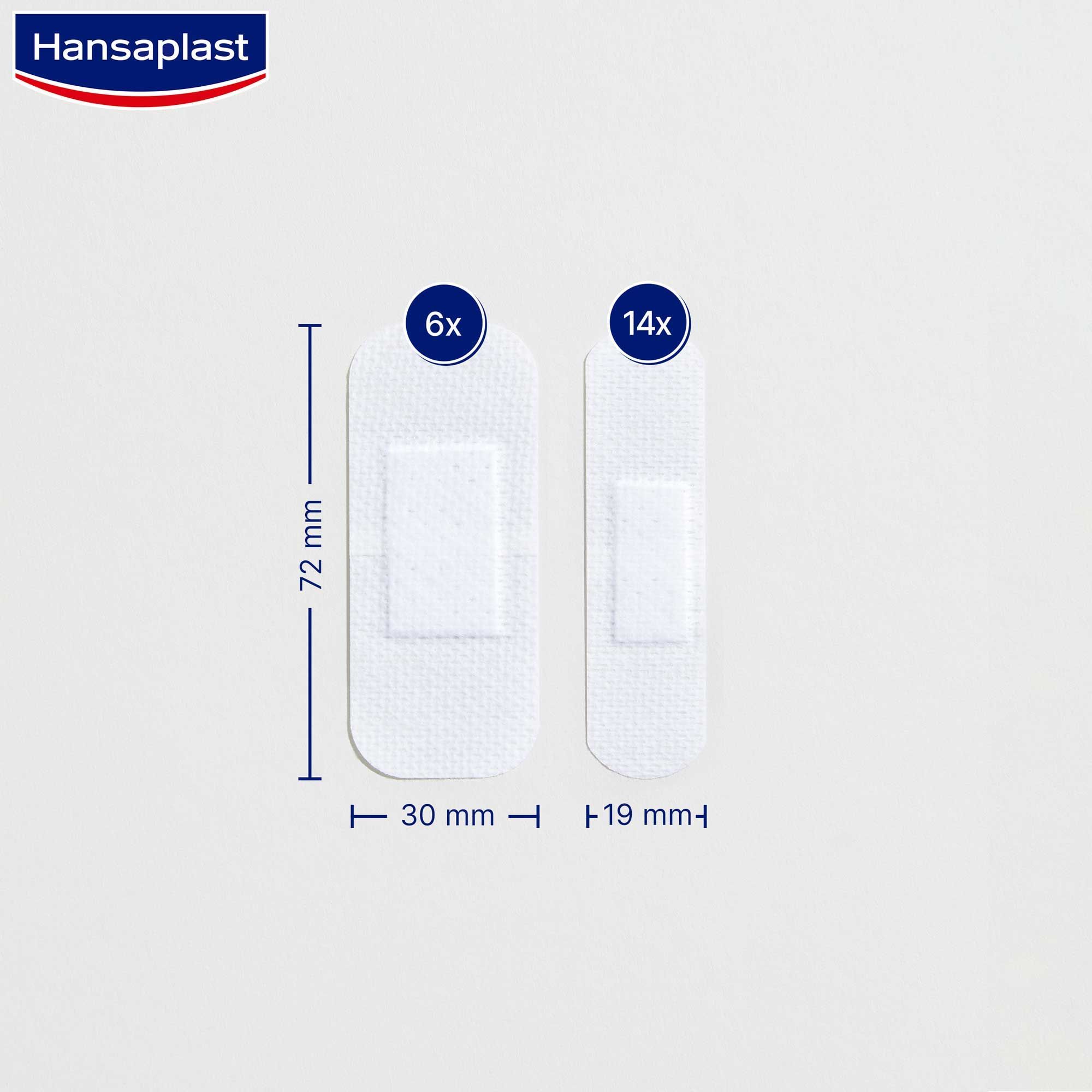 Hansaplast, Wound Plaster, Sensitive Friendly Hypoallergenic - 20 Pcs