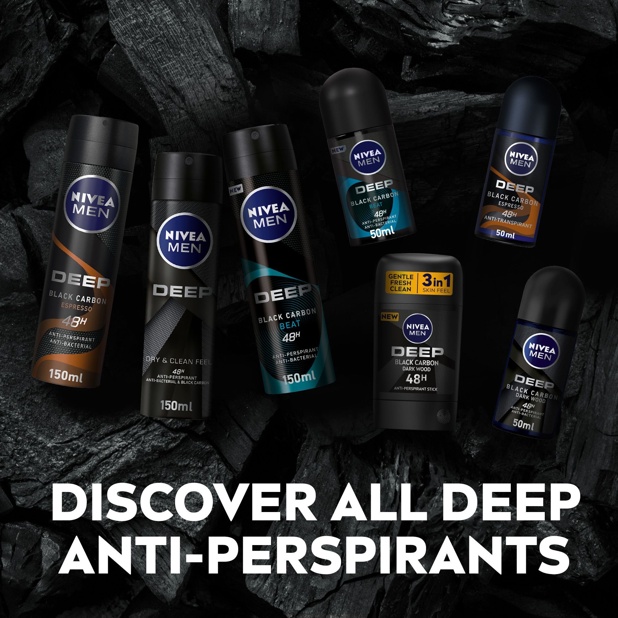 Nivea Men Deo Stick Deep Black 50 Ml