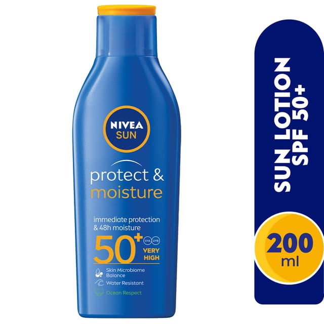 NIVEA Sun Protect & Moisture Sun Lotion SPF50+ 200 ml