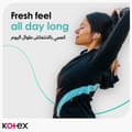 Kotex Antibacterial Panty Liners, 99% Protection from Bacteria Growth, Long Size, 44 Daily Panty Liners