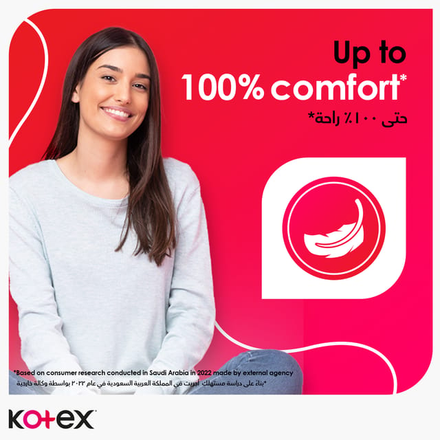 Kotex Maxi Protect Thick Pads, Super Size Sanitary Pads with Wings, 50 Sanitary Pads