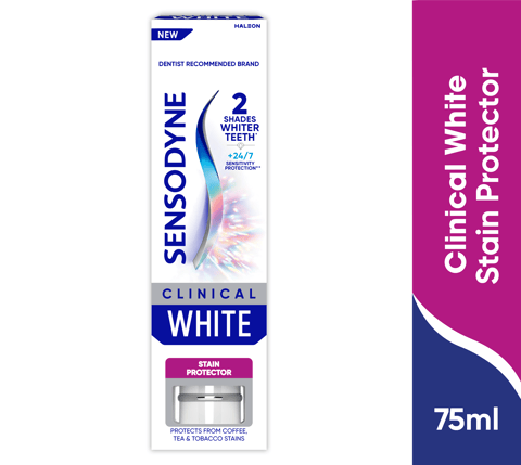 Sensodyne Clinical White Whitening Toothpaste Stain Protector 75ml