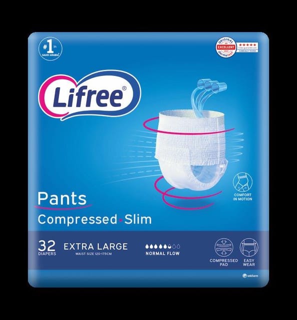 Lifree, Adult Culotte, High Absorb, X-Large Size - 28 Pcs