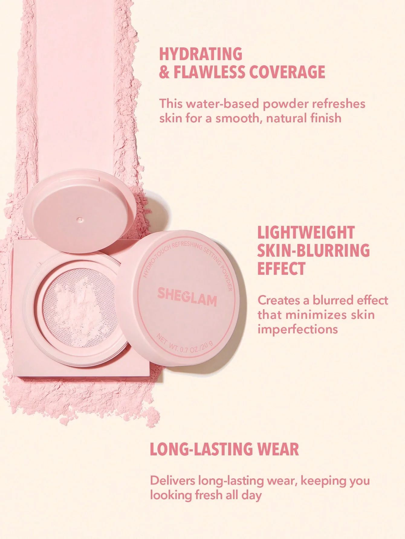 Sheglam Hydro-Touch Setting Powder Pink