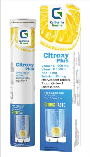 Citroxy Plus Vit C, D, Zinc 20 Eff Tabs