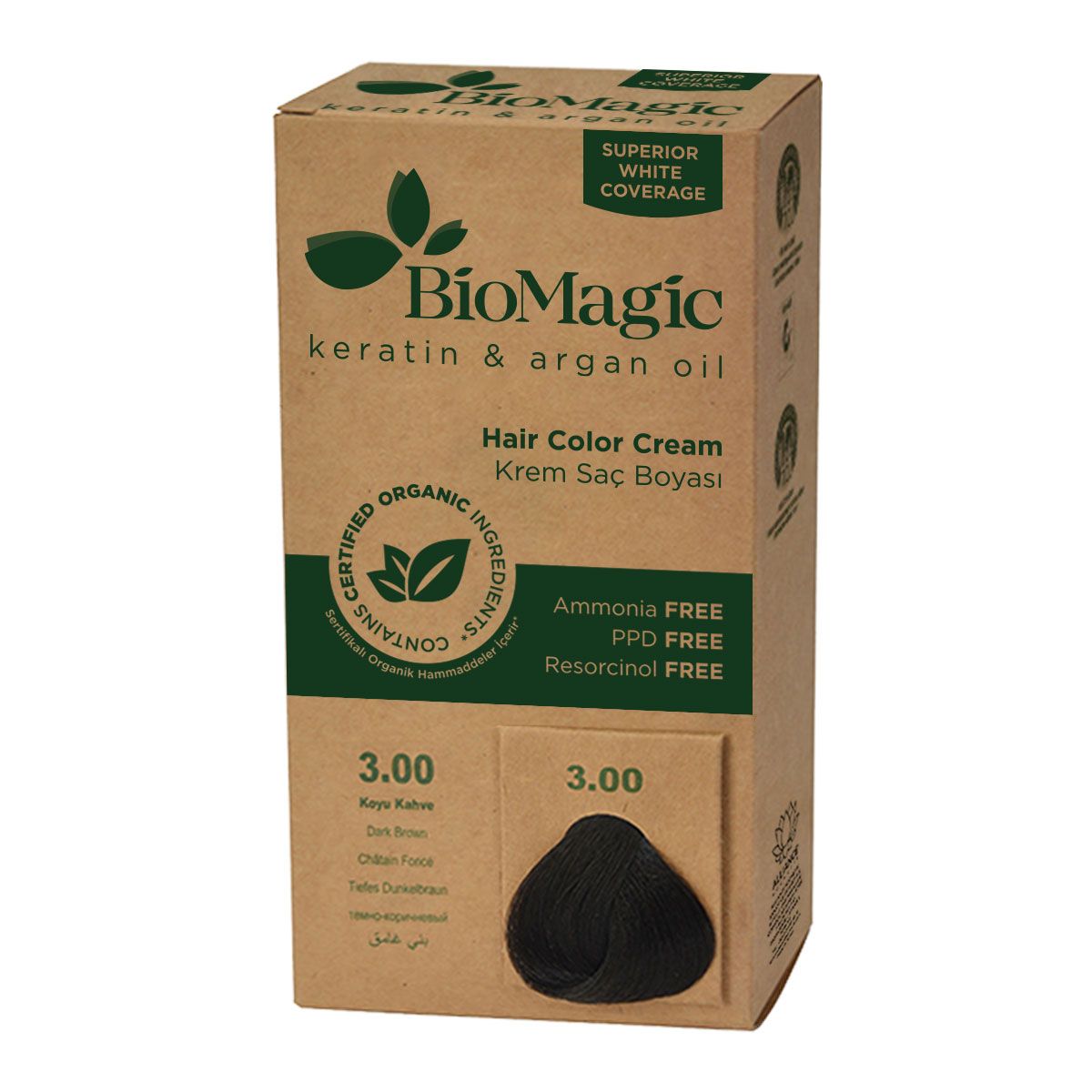 Biomagic Hair Color Cream 3/00 DarkBrown