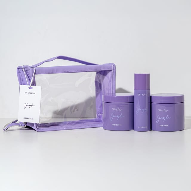 Jayla Floral maze Travel kit (Scrub-butter-mist)