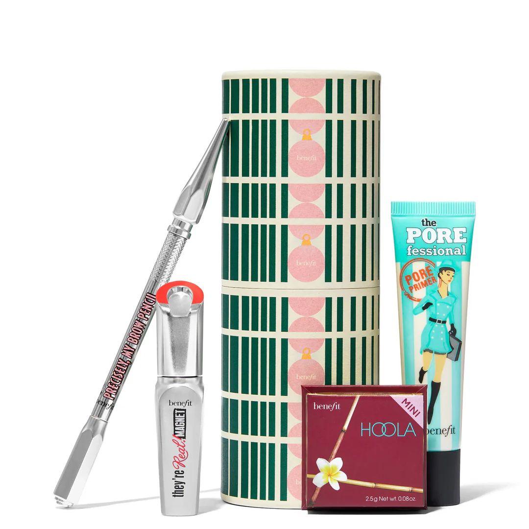 Benefit Making Spirits Glam - Face Primer, Brow Pencil, Bronzer & Mascara Set