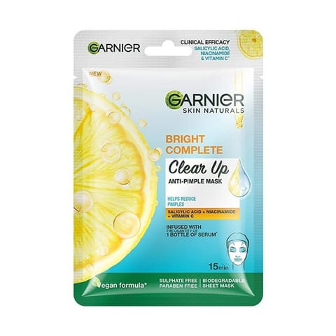 غارنييه قناع منديل حمض الساليسيليك+Vit c