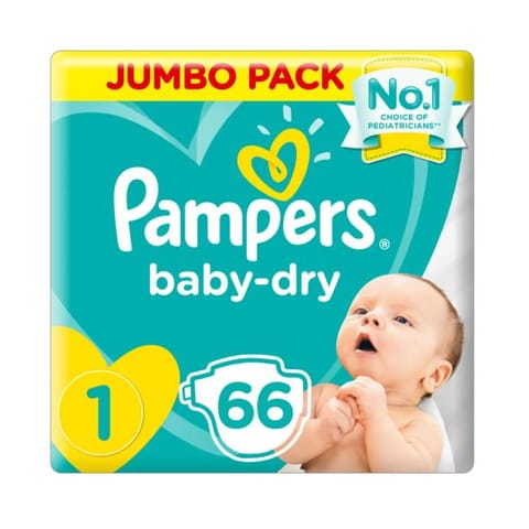Pampers Rash Protection, Size 1 (Newborn, 2-5Kg) 66Pc