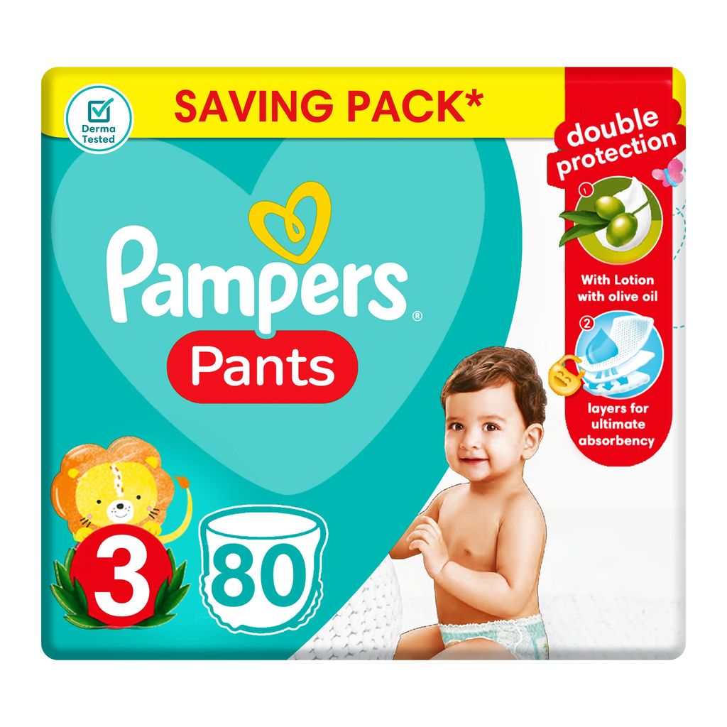 Pampers Premium Care Pants, Size 3 (6-11 Kg) 80Pc