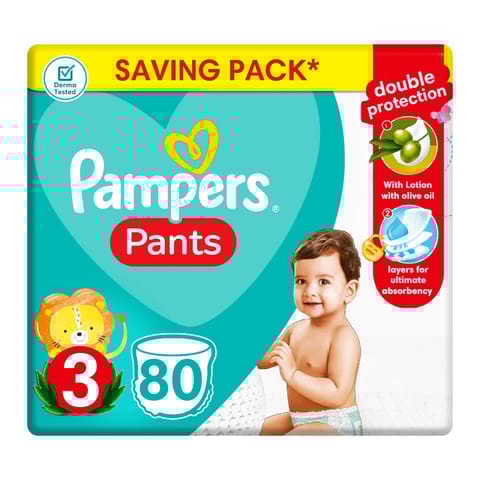 Pampers Premium Care Pants, Size 3 (6-11 Kg) 80Pc