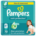 Pampers Rash Protection, Size 4 (9-14Kg) 70Pc