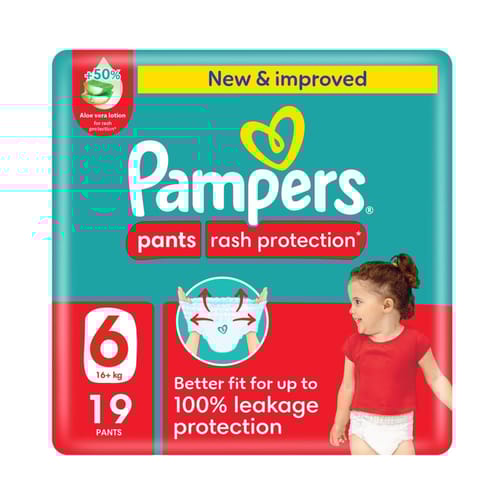 Pampers Rash Protection Pants, Size 6 (16+Kg) - 19 Pants