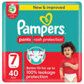 Pampers Rash Protection Pants, Size 7 (+17Kg) 40Pc