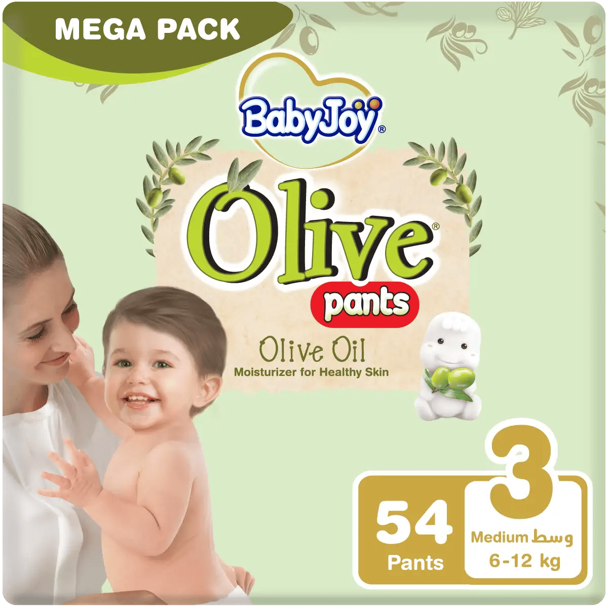 Babyjoy Culotte Healthy Skin With Olive Oil, Size 3, 54 Diapers