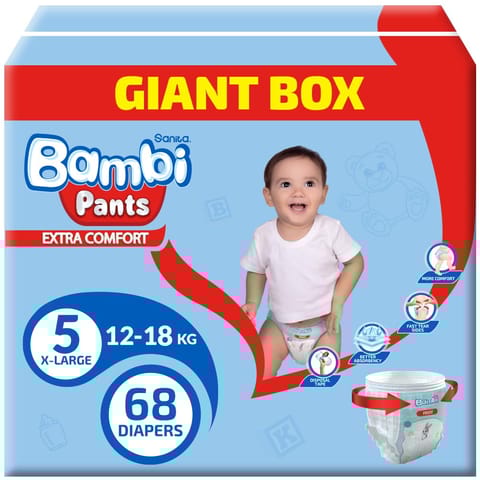 Bambi Baby Diapers Size 5 68Pc