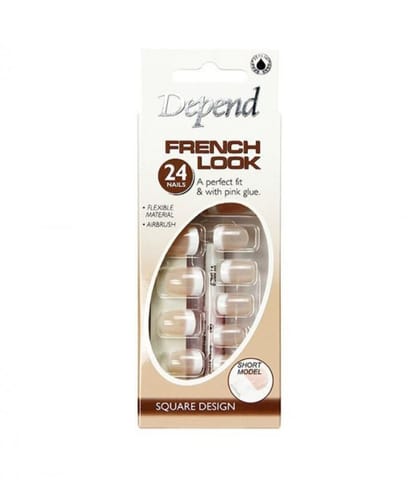 Depend French Look Nails - SQ Short Beig