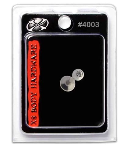 X8 Body Hardware 4003 Lip/Labret Crystal