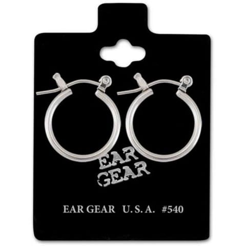 Ear Gear Silver 540 1/2 Clicker Hoop
