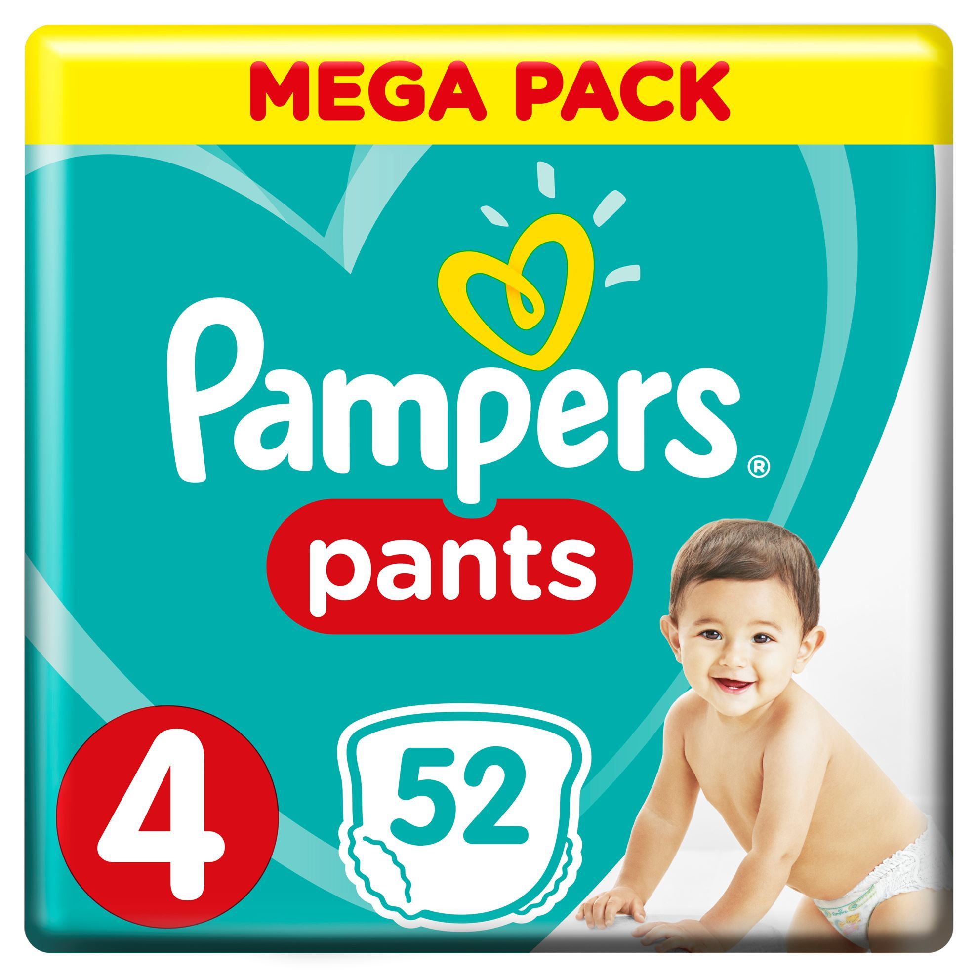 Pampers Premium Care Pants, Size 4 (9-14Kg) 52Pc