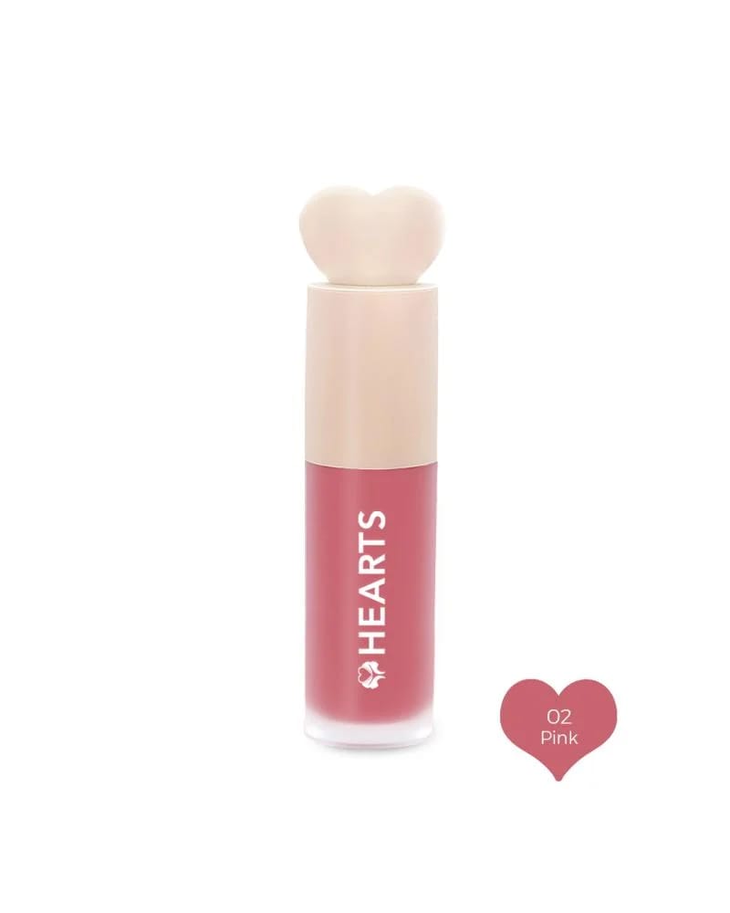 Hearts Liquid Blush Natural Color Light Touch - 02 Pink