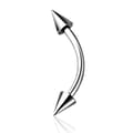 Eyebrow Piercing EB01 Double ConeSize 1.2x10x3mm