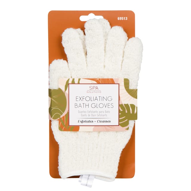 Cala Spa Exfoliating Bath Gloves - Cream