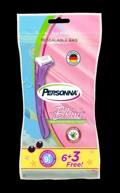 PERSONNA B'KINI M/C 6+3-CT ZIPLOC-BAG