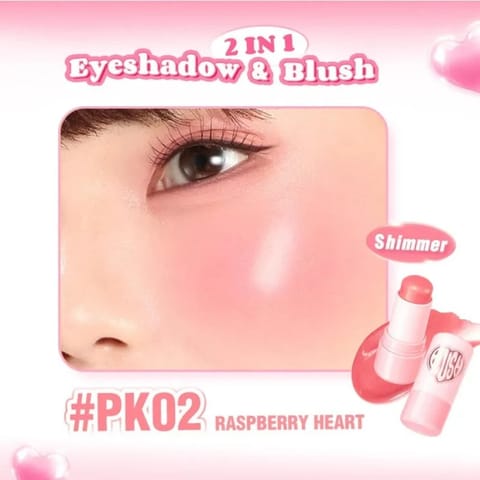 Pink Flash Water Blush PK02 Raspberry Heart