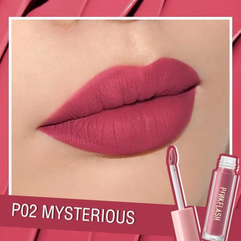 Pink Flash Matte Liquid Lipstick P02 Mysterious
