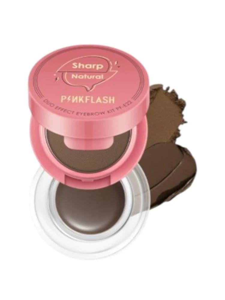 Pink Flash gel and eyebrow powder 02 Soft Brown