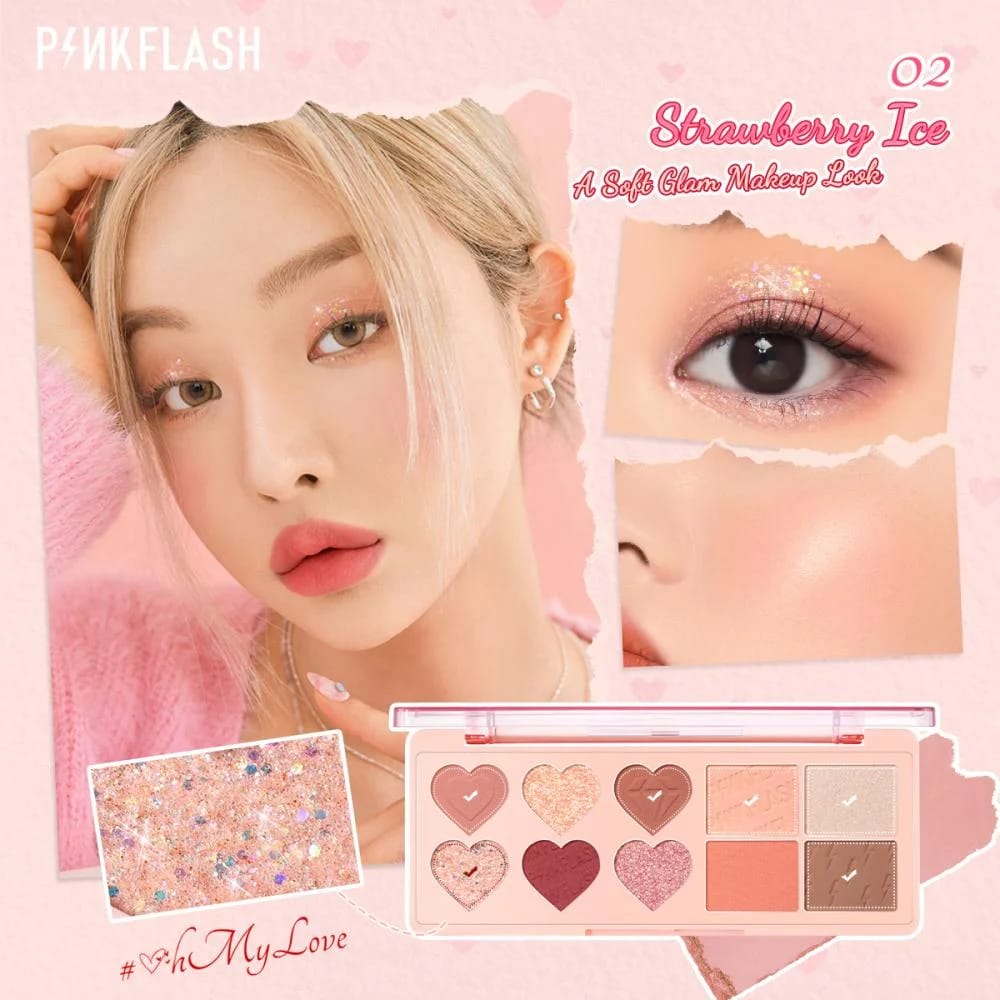 Pink Flash Multi-Purpose Eyeshadow Palette 02 Strawberry Ice